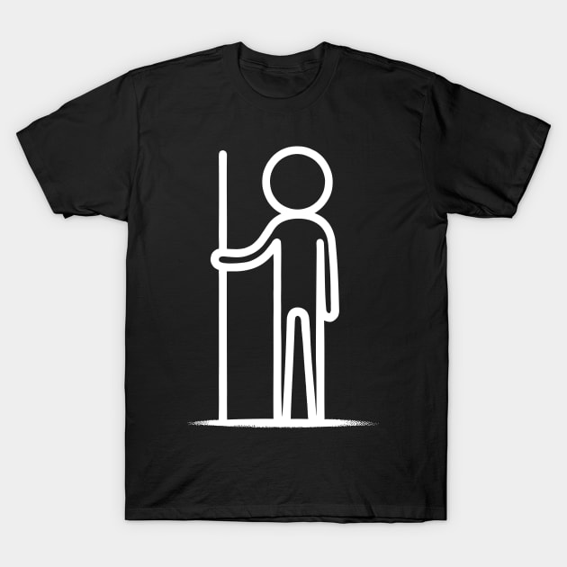 Stickman Leader - white T-Shirt by Fossilized Pixel